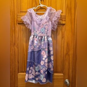 Disney Encanto Isabella Purple Floral Tiered Dress with Ruffle Sleeves